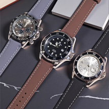 New Version FKM Rubber Watch Strap Sailcloth Universal 18mm 19mm 20mm 21mm 22mm Quick Relase Watch Band Premium Butterfly Buckle