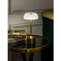 Nordic LED Table Lamp Mushroom Desk Light Type-C Rechargeable Top Touch Switch Lantern Room Decoration Night Lights for Bedroom