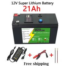 12V Lithium-Batterie 30Ah 18650 wiederaufladbarer Akku für Solarenergie, Elektrofahrzeug, LED-Leuchten, Batterie 12,6V 3A Ladegerät