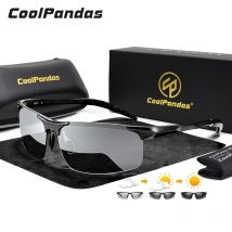 COOLPANDAS Aluminum Photochromic Polarized Sunglasses Men Anti-Glare Driving Glasses Chameleon Goggles UV400 gafas de sol hombre