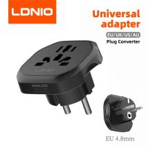 Adattatore da viaggio universale LDNIO Adattatore spina EU KR a UK US AU Convertitore da 48 mm con spina UK europea a americana per accessori da viaggio