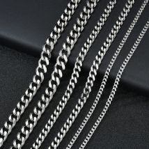 3,5-7 MM Breite Edelstahl Halsketten Für Männer Punk Cuban Link Kette Choker Frauen Hip Hop Fashion Party schmuck Zubehör