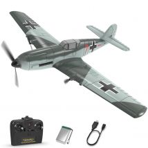Volantexrc BF109 3-Kanal-RC-Flugzeug mit Gyro-Stabilisator, 400 mm, Starrflügel, niedriger Batterie- und Überbereichsalarm, RTF-Kampfflugzeug für Jungen