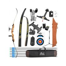 20-40lbs Recurve Bow 68 Inch Hunting Bow Wood Handle Takedown Split Bow Arrow Set Archery Shooting Target Training