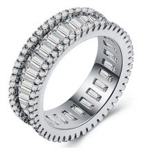 2023 neue Luxus runde silberne Farbe ästhetische Ewigkeit Band Ring Afrika für Frauen Dame Jubiläum Geschenk Schmuck r5389