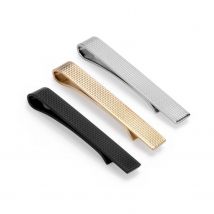 Einfache Krawattenklammer-Set, 5,5 cm, Mi-Krawattenklammer für Herren, minimalistische Krawattenklammern und Manschettenknöpfe, Krawatte, Metallnadeln, Geschenke für Trauzeugen, mit Box