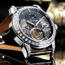 Riff Tiger/RT Mode Diamanten Edelstahl Pixiu Automatik uhr Männer Multifunktion leder mechanische Uhren Rejos Rga1935