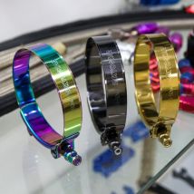 45 mm bis 105 mm schwarzes Edelstahl-T-Bolzen-Schlauchschellen-Klemmenset, verstellbare universelle schwarze Klemmen für Rohre (Elektrophorese)