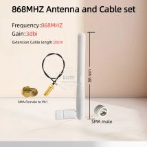 Eoth Weiße 868MHz 915MHz LoRa-Antenne 3dBi SMA-Stecker GSM 868 MHz Antenne Meshtastic Antenne Wasserdicht 20cm RP-SMA Pigtail-Kabel