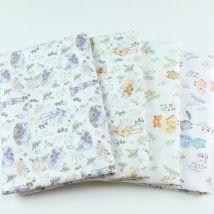 Forest Animals Dear Bear Grid Printed Diy Patchwork Cloth For Quilt Baby Cribs Cushions Dress Sewing Tissus Cotton Fabric Tecido