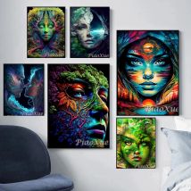 Körper kunst Diamant Malerei Porträt Natur Landschaft Diamant Kunst Fantasie Perlen Stickerei Kunst Kreuz stich Kit Wohnkultur Handwerk