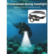 Professional LED Scuba Diving Headlamp 1000LM LED Headlight 50M Underwater IPX8 Waterproof Dive projection 18650/21700 Torch