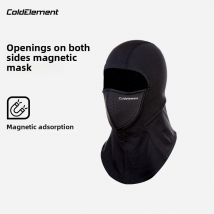 Maschera da sci magnetica per uomo e donna Coldelement - Copricapo invernale caldo antivento, copricapo da ciclismo e scaldacollo con cappello