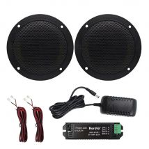 Herdio 4'' 160W Wasserdichter Marine-Bluetooth-Deckenlautsprecher Hintergrundmusiksystem Deckenlautsprecher für Boot Badezimmer Zuhause