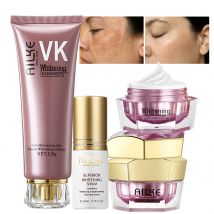 AILKE Lightening Face Care Set For All Skin Types, Whitening, Reduce Freckles, Melanin, Black Spots, Wrinkles, Even Skin Tone