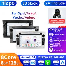 Hizpo-Radio con GPS para coche, reproductor con Android, 4G, 2DIN, Carplay, para Opel Astra H, J, Vectra, Vauxhall, Antara, Zafira, Corsa C, D, Vivaro, Meriva, Veda, DSP