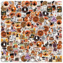 50 stücke Kürbis kopf, Hexe, Schloss und andere Halloween-Graffiti-Aufkleber DIY Notebook Wasser flasche klassische Spielzeug PVC-Abziehbilder