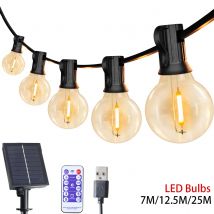 Festone Solare LED Globo G40 Luce Della Stringa Fata All'aperto Per La Festa Di Natale Giardino Decorativo Ghirlanda Lampada Strada Patio Cortile