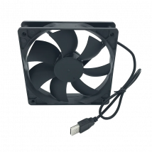 120 mm x 120 mm x 25 mm, 80 mm x 80 mm x 25 mm, 12 Volt Flüssigkeitslager, USB-Abluft-Lüfter