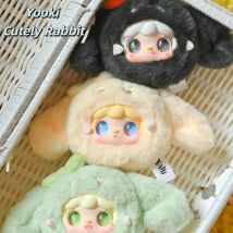 Yooki Cutely Rabbit Series Vinyl Plush Blind Box Kawaii Rabbit Plush Doll Bag Pendant Keychain Exquisite Ornament Mystery Gifts