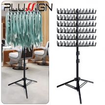 Höhenverstellbares Flechthaarregal mit schwarzem Tablett, 144 Heringe, Haarverlängerungshalter mit Flechtzubehör, 5 Clips und 1 Kamm