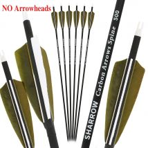 6/12 stücke Mixed Carbon Pfeile 30 "Spine500 Ohne Pfeilspitzen 4'' Türkei Federn Recurve Compound Bogen Jagd schießen Zubehör