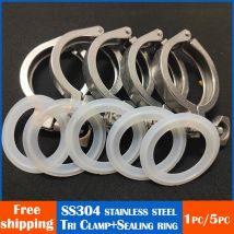 Pipe clamp 1.5" 2" 2.5"  Tri Clamp 50.5/64mm Ferrule 304 Stainless Steel Tri Clover Sanitary Fitting for home Brewing