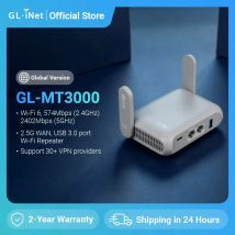 GL.iNet GL-MT3000 (Beryl AX) Router Gigabit da viaggio wireless Wi-Fi 6, collega Wi-Fi pubblico e hotel, portale cautivo, sicurezza informatica