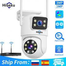 Hiseeu 6MP WIFI PTZ IP Kamera Dual Objektiv 5X Digital Zoom Auto Tracking CCTV Überwachungs Kamera Für Hiseeu Drahtlose CCTV system