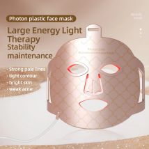 4 in 1 Terapia della luce a LED rossa Maschera morbida flessibile a infrarossi Silicone Terapia a LED a 4 colori Maschera fotonica avanzata antietà IPX7 Nuovo