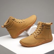 Breite Barfußschuhe für Herren, Outdoor-Trailrunning, minimalistische High-Top-Wanderschuhe, leicht und atmungsaktiv