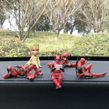 Anime Deadpool figurka dekoracja wnętrza samochodu zabawki modele siedzące X-Men Mini figurka