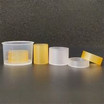 Hochtemperatur-Kunststoff-Messbecher, glänzendes gerades Rohr für kleines Mess- und Konservierungswerkzeug für Flüssigkeiten