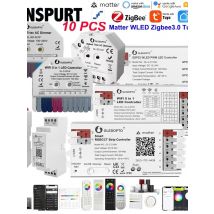 10P Matter Tuya WIFI RGBWC CCT DM ZigBee3.0 AC Dimmer APP Push On-off Switch Control Work with Tuya SmartThings Alexa Smart Life
