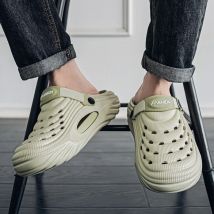 Pantofole estive da uomo che guidano sala operatoria a doppio scopo Baotou Zoccoli Suola morbida Abbigliamento esterno Sandali casual in cocco per la casa