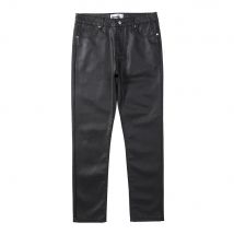 Einfarbige gewachste Freizeithose für europäische und amerikanische Herren, Street Fashion, Slim-Fit-Röhrenhose mit geradem Bein.