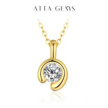 Attagems neue Farbe Moissan ite Halskette Marke 0,5 ct vvs1 d Sterling Silber Halskette mit Zertifikat edlen Schmuck für Frauen