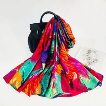 Frühlingsschal Damen Luxus Design Polyester Material Glatter Schal Weicher Schal Strand