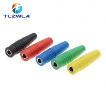 5PCS Messing 4mm Isolierte Bananen Buchse Stecker Draht Solder Stecker