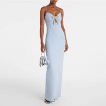 Modernes himmelblaues Abendkleid im Meerjungfrau-Stil, formelles Partykleid, bodenlanges Saudi-Kleid, Spaghettiträger, Perlen verziertes Ballkleid