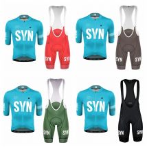 2026 SYN Men's cycling sportswear Summer set breathable sweat wicking short sleevecycling Jersey and Bib shorts