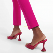 Kristall Strass Wein Glas ferse Hausschuhe Sexy Spitz Flach Slip Auf Neue Arrivlas Mode Frauen Moderne Schuhe