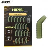 Hirisi 20 Stück Karpfenangeln Zubehör Anti Tangle Sleeves Gummi Angelhaken Sleeves Aligner Fishing Terminal Tackle AH208