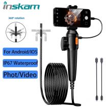 360-Grad-Drehung Endoskop-Inspektionskamera 8,5 mm Zwei-Wege-HD-Gelenk-Endoskopkamera für Automobil, Auto, iOS und Android