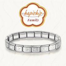 Hapiship Family 2024, neuer Stern, italienischer elastischer Charme, Edelstahl-Armband, modischer Damenschmuck, ST-Star