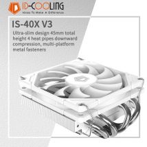 ID-COOLING IS-40X 4 tubi di calore CPU a bassa pressione Raffreddamento ad aria Ventola alta 45 mm 9 cm per chassis LGA1200/1700/AM4/5 ITX