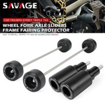 Protezione Telaio Anticaduta per Street Triple 765 R S RS 2017-2026 765RS, Protezione Moto per Asse Ruota Anteriore e Posteriore, Slider Anticaduta per Forcella