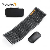 ProtoArc Foldable Mouse and Keyboard Folding Bluetooth Wireless Mice Keyboards for Business Travel Laptop iPhone iPad Tablets PC