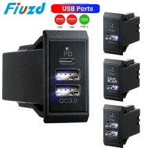 Quick Fast Charge Adapter 3 Port USB Phone Charger on Car Charger Adapter for 12V/24V Truck Motorcycle RV Marine Boat