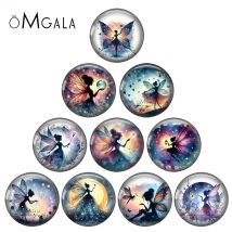 Magische Aquarellmalerei Flügel Fee 12mm/18mm/20mm/25mm Runde Foto Glas Cabochon Demo flache Rückseite Herstellung von Erkenntnissen